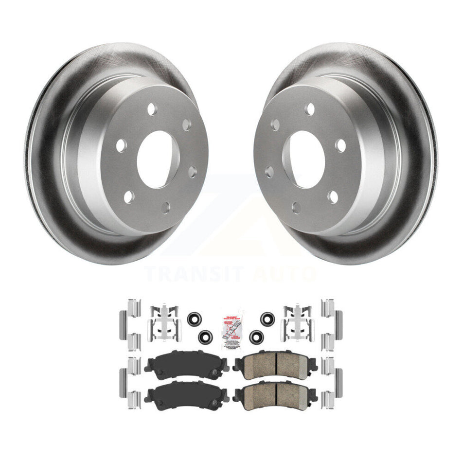 Rear Coat Brake Rotors Ceramic Pad Kit For Chevrolet GMC Silverado 1500 Sierra Classic XL KGA-103770