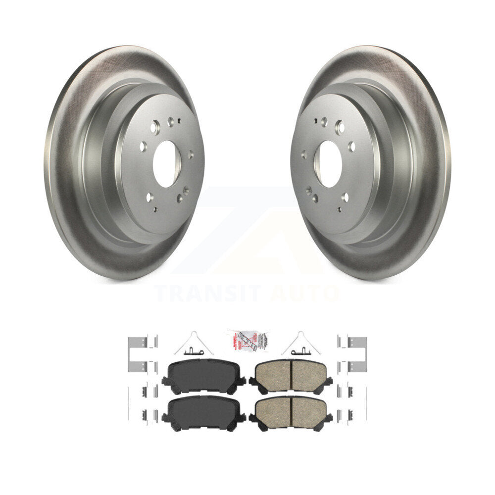 Rear Coated Disc Brake Rotors And Ceramic Pads Kit For 2014-2016 Acura MDX KGA-103777