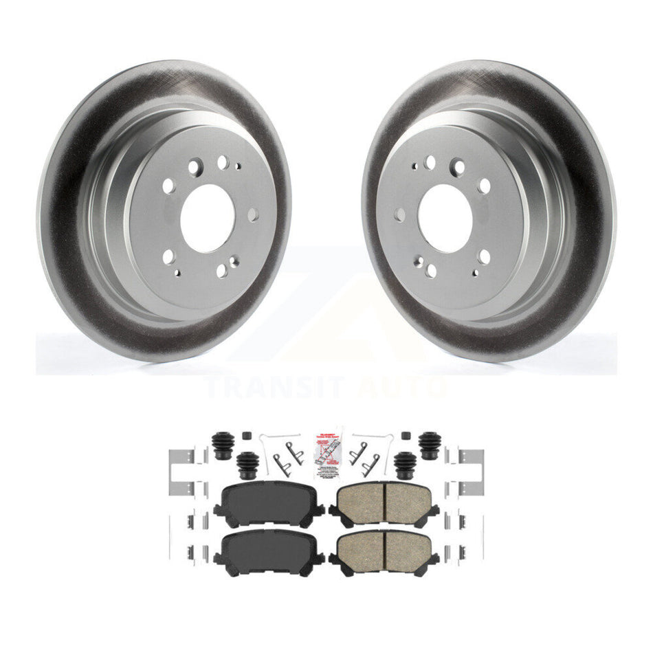 Rear Coated Disc Brake Rotors And Ceramic Pads Kit For Honda Pilot Ridgeline Passport KGA-103780