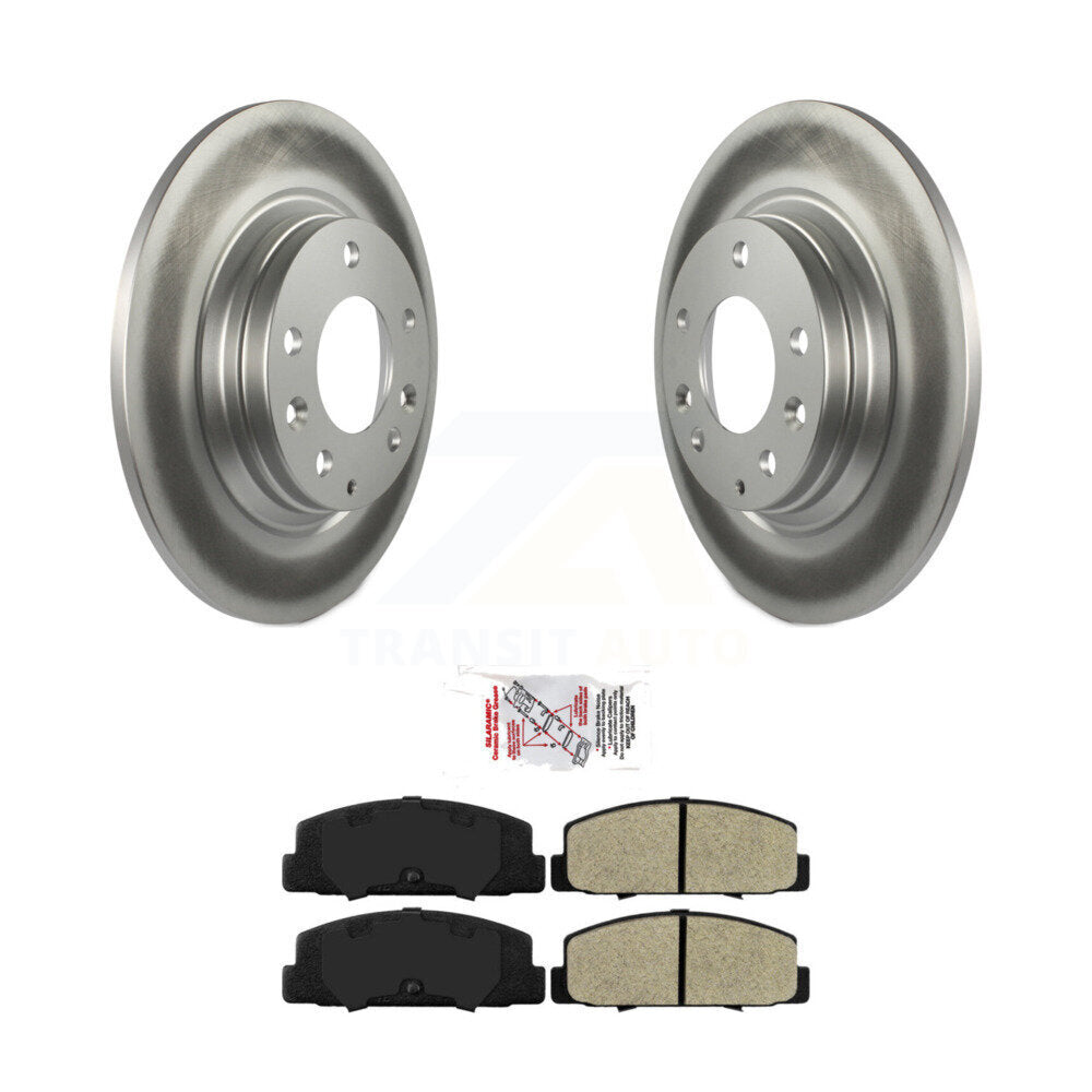 Rear Coated Disc Brake Rotors And Semi-Metallic Pads Kit For Mazda 6 Protege KGA-103795