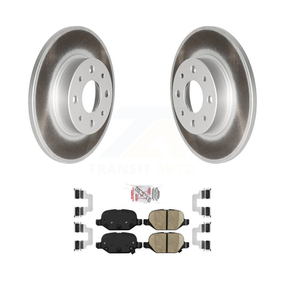 Rear Coated Disc Brake Rotors And Ceramic Pads Kit For Fiat 500 KGA-103805