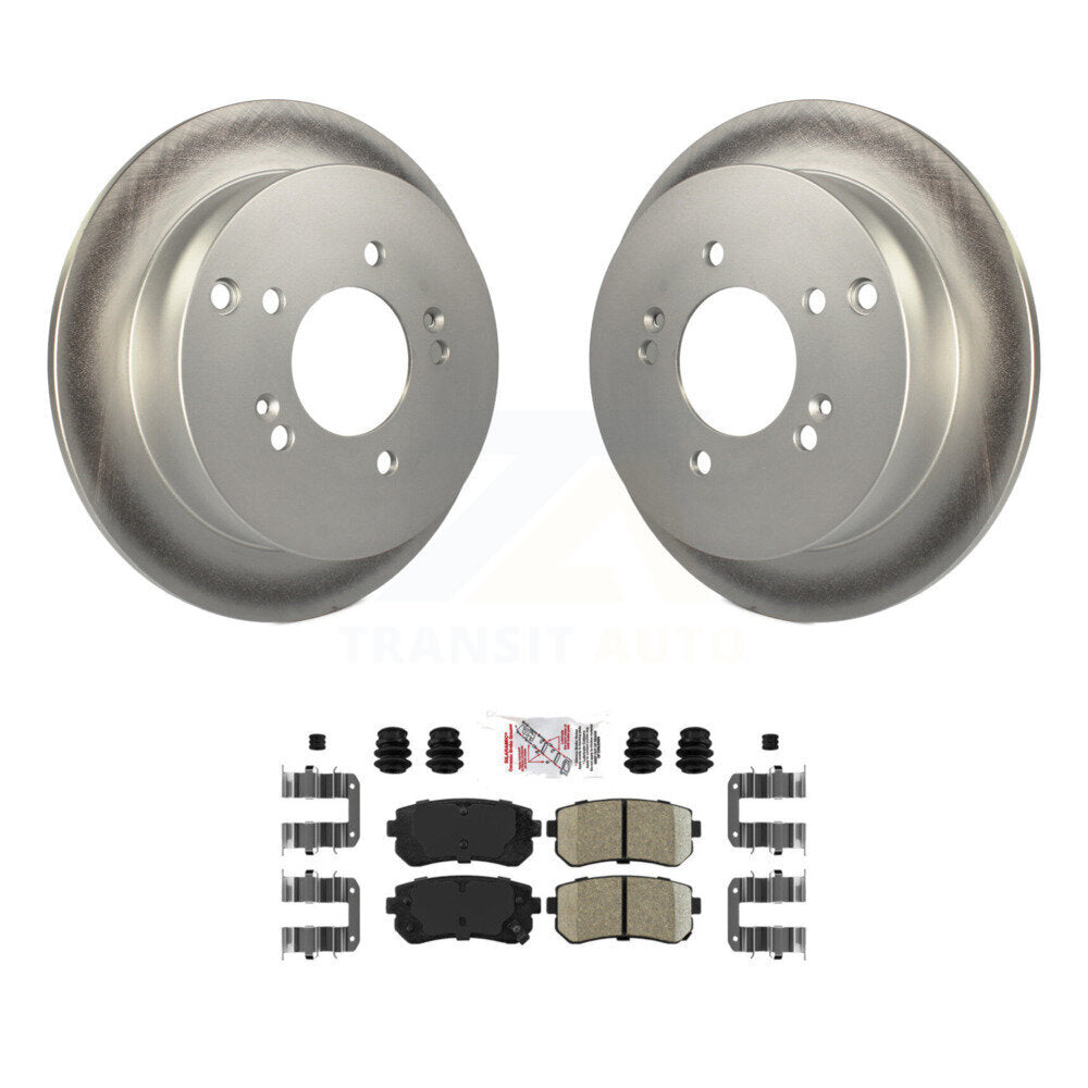 Rear Coated Disc Brake Rotors And Ceramic Pads Kit For Hyundai Tucson Kia Sportage AWD KGA-103809