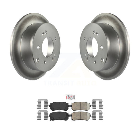Rear Coated Disc Brake Rotors And Ceramic Pads Kit For Kia Forte Koup Forte5 KGA-103810