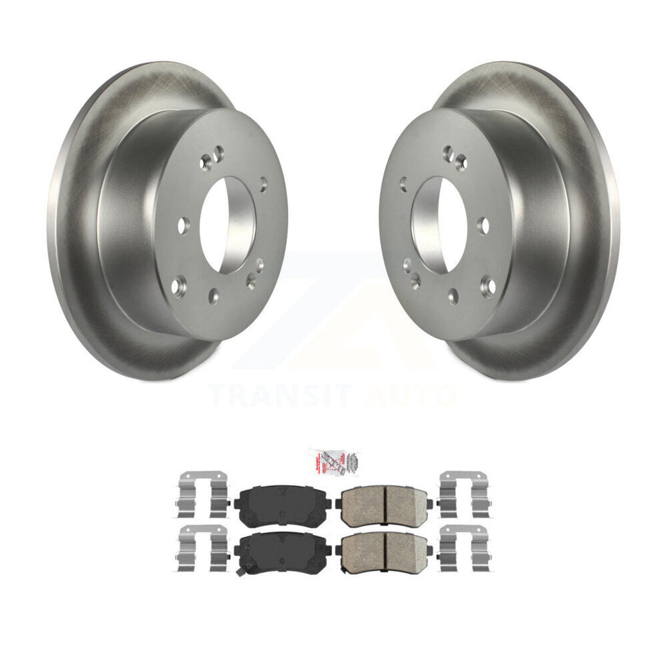 Rear Coated Disc Brake Rotors And Ceramic Pads Kit For Kia Forte Koup Forte5 KGA-103810