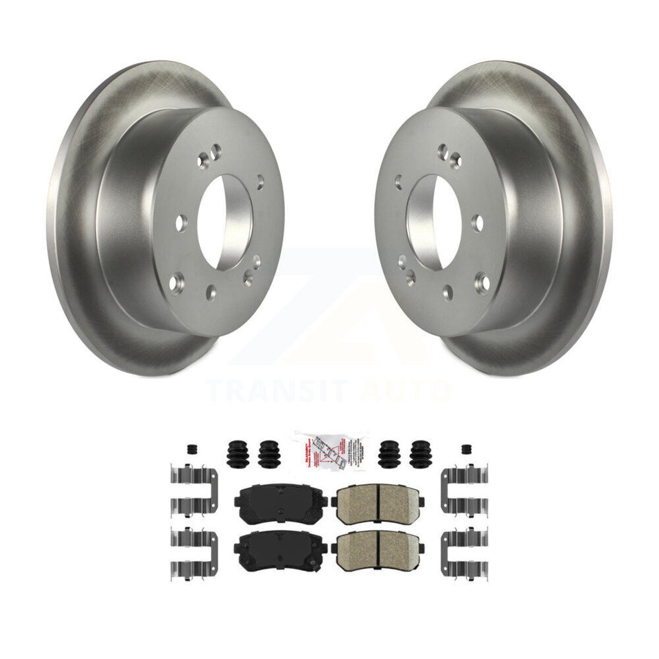 Rear Coated Disc Brake Rotors And Ceramic Pads Kit For Kia Forte Koup Forte5 KGA-103811