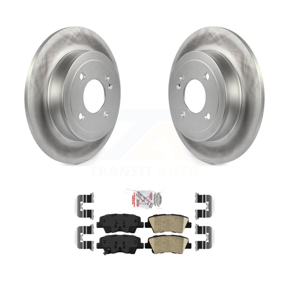 Rear Coated Disc Brake Rotors And Ceramic Pads Kit For Hyundai Accent Kia Rio KGA-103817