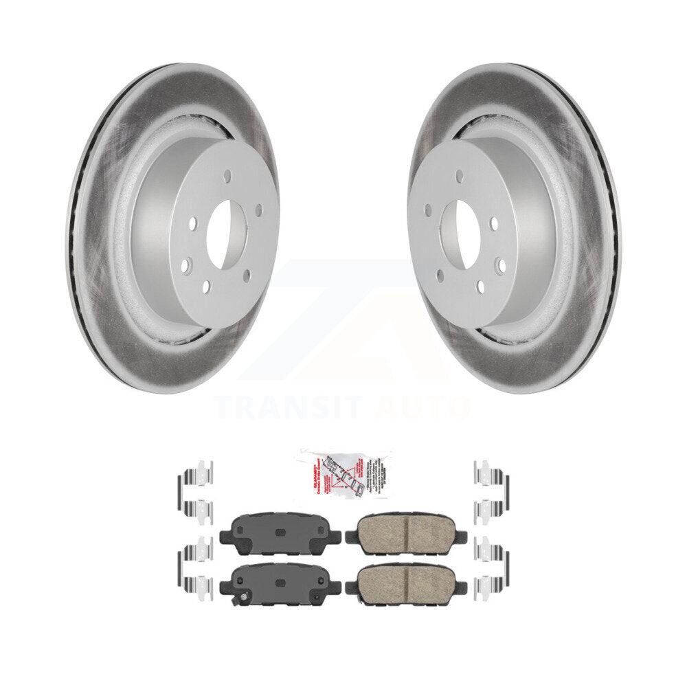 Rear Coated Disc Brake Rotors And Ceramic Pads Kit For INFINITI G37 G35 Q60 KGA-103830