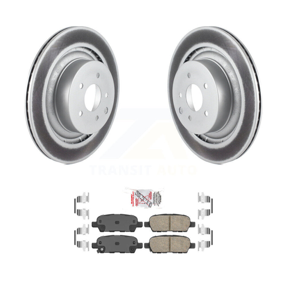 Rear Coated Brake Rotor Ceramic Pad Kit For 2014 INFINITI Q60 Sport/Premium KGA-103832