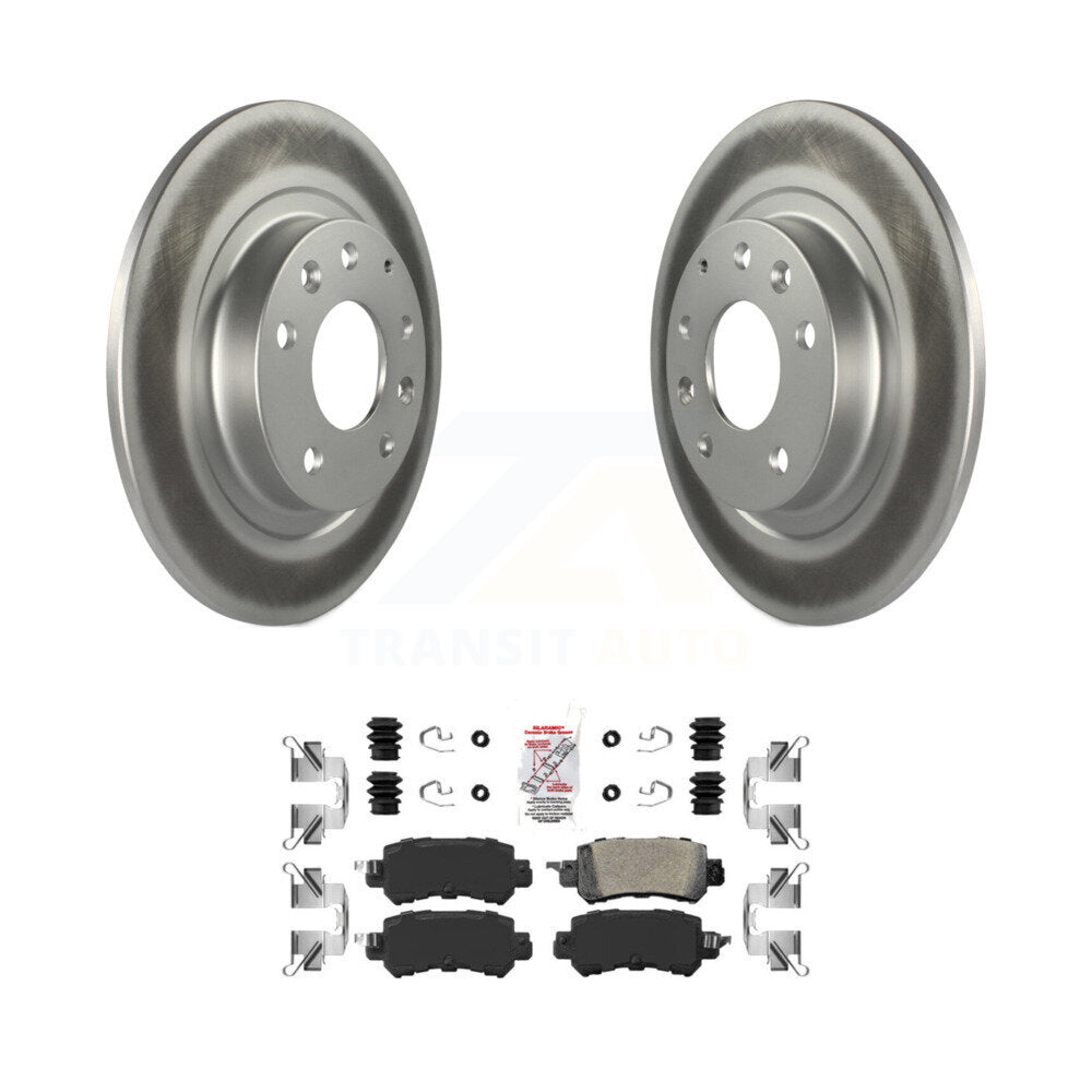 Rear Coated Disc Brake Rotors And Ceramic Pads Kit For 2016-2018 Mazda CX-3 KGA-103842