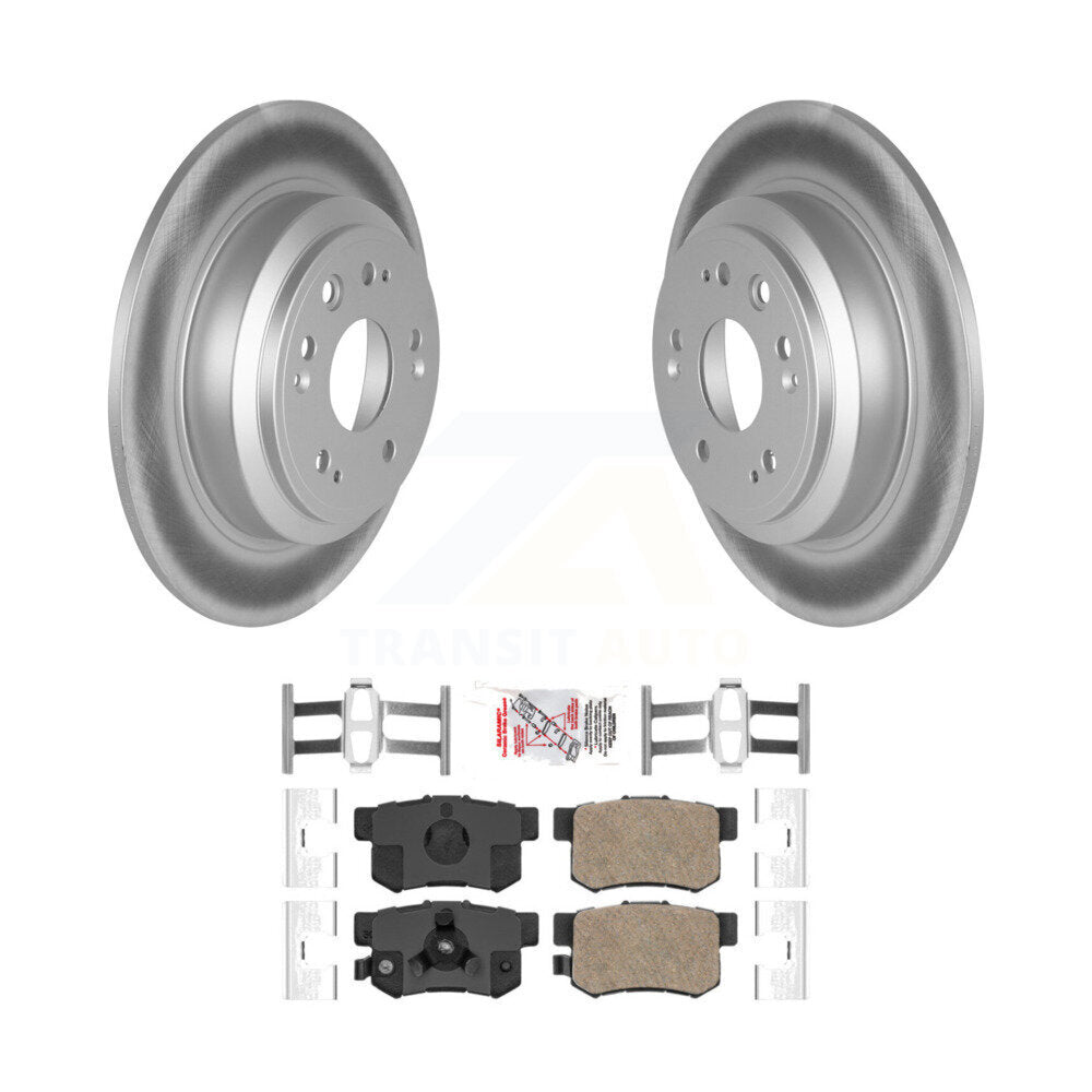 Rear Coated Disc Brake Rotors And Ceramic Pads Kit For Honda Accord Crosstour KGA-103852