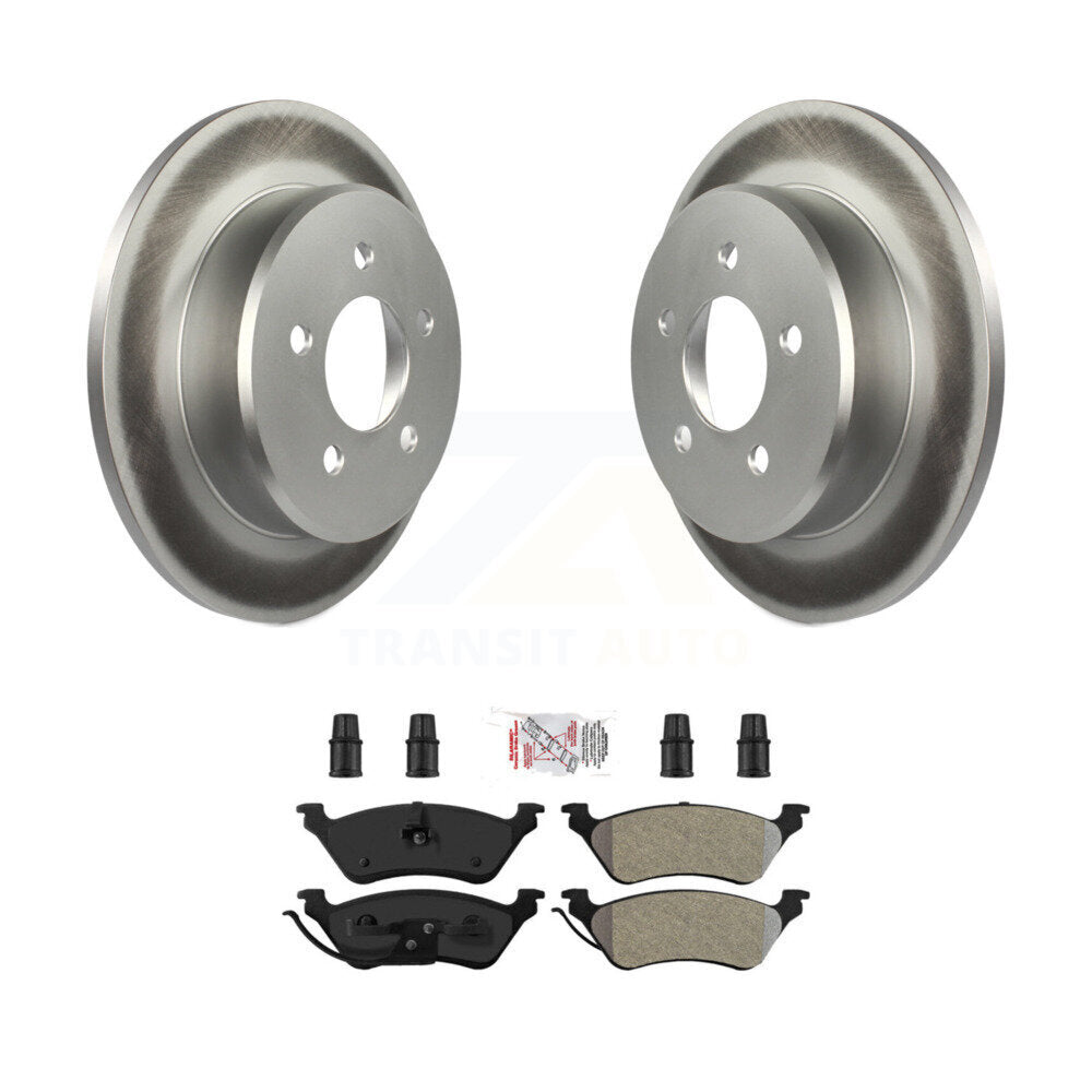 Rear Coat Disc Brake Rotors Semi-Metallic Pad Kit For Dodge Grand Caravan Chrysler Town & KGA-103857