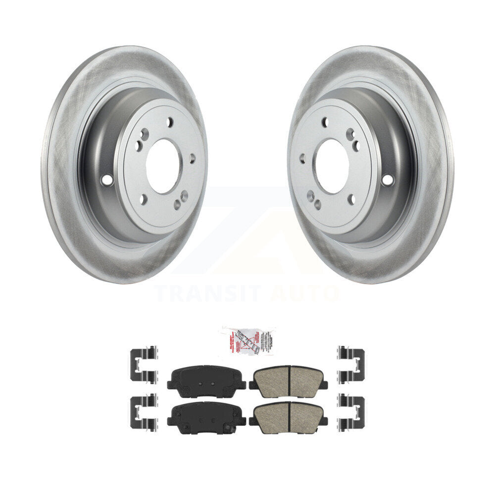 Rear Coated Disc Brake Rotors And Ceramic Pads Kit For Hyundai Genesis KGA-103867