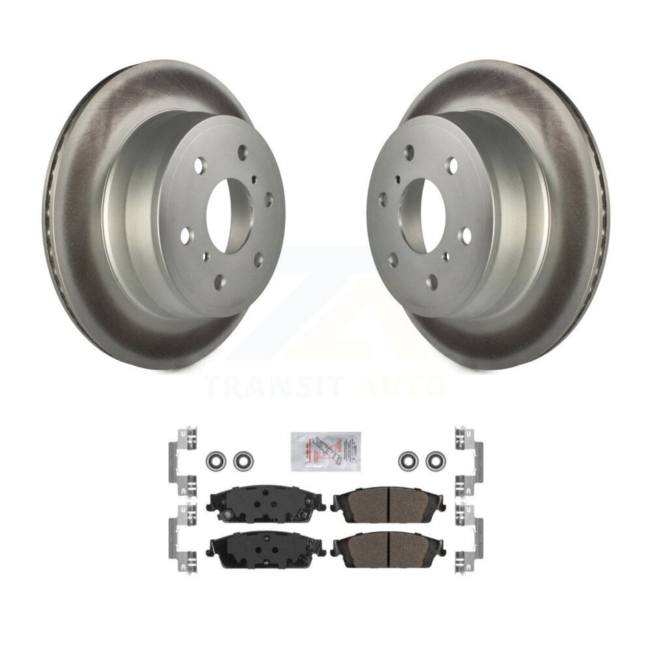 Rear Coat Brake Rotor Semi-Metallic Pad Kit For Chevrolet GMC Silverado 1500 Sierra Tahoe KGA-103872