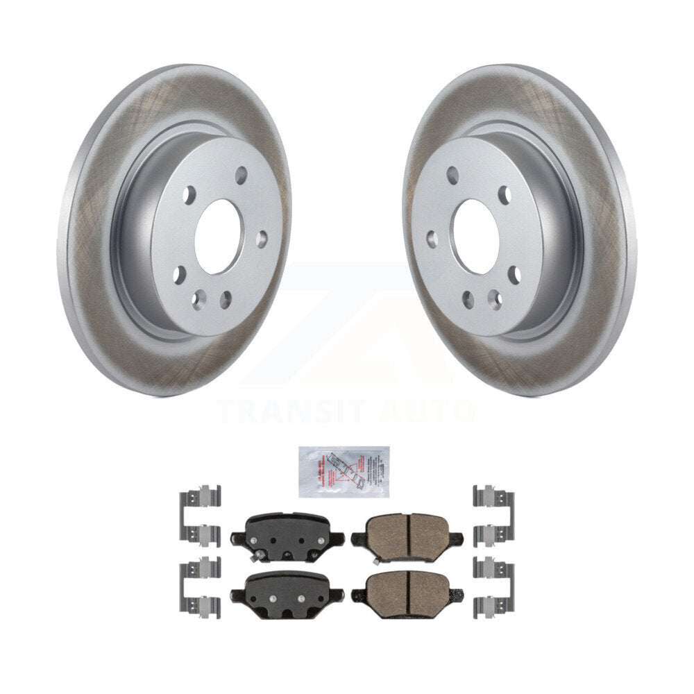 Rear Coated Disc Brake Rotors & Ceramic Pad Kit For 2018-2022 Buick Encore Chevrolet Trax KGA-103875
