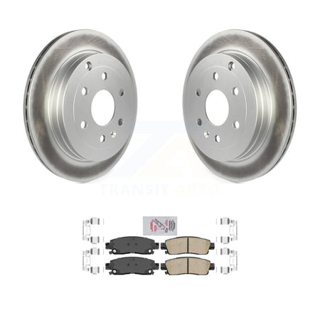 Rear Coated Brake Rotor & Ceramic Pad Kit For GMC Acadia Buick Enclave Chevrolet Traverse KGA-103879