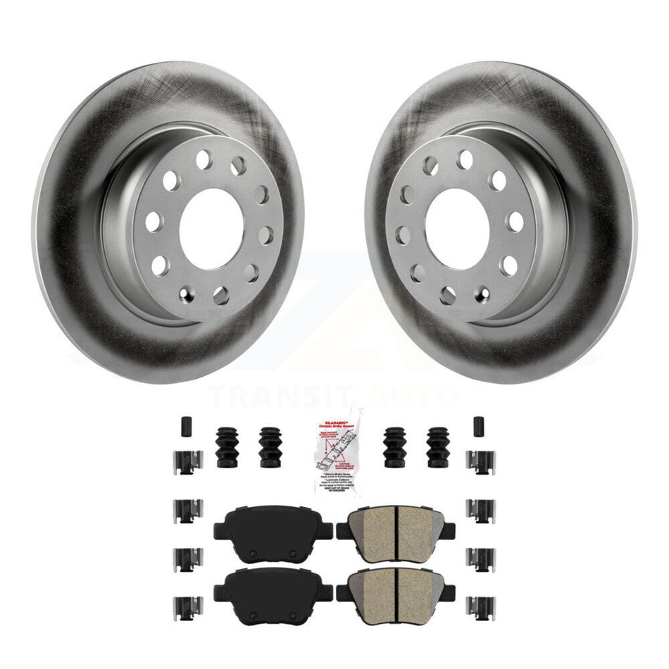 Rear Coated Brake Rotor Semi-Metallic Pad Kit For Volkswagen Jetta Golf Beetle Passat GTI KGA-103882