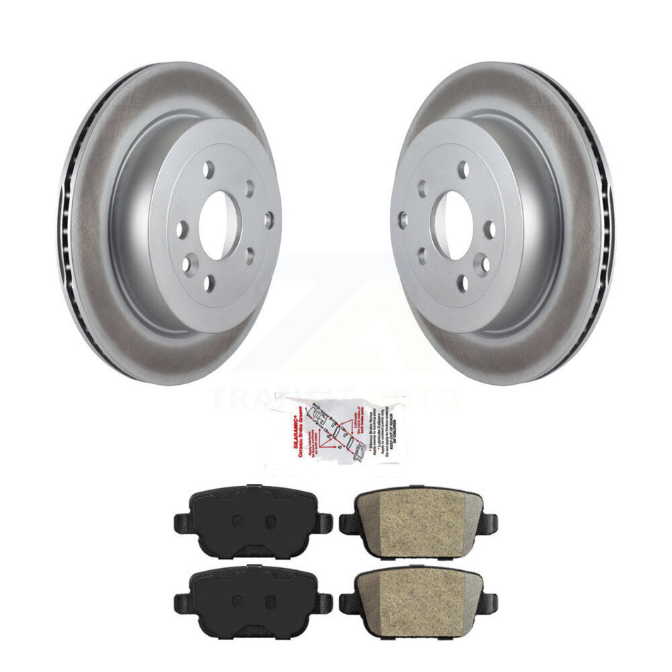 Rear Coated Disc Brake Rotors And Semi-Metallic Pads Kit For 2008-2011 Land Rover LR2 KGA-103894
