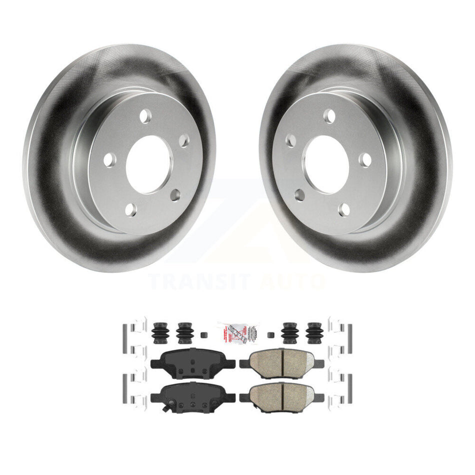 Rear Coated Brake Rotors Ceramic Pad Kit For Chevrolet Malibu Pontiac Cobalt G5 G6 Saturn KGA-103897