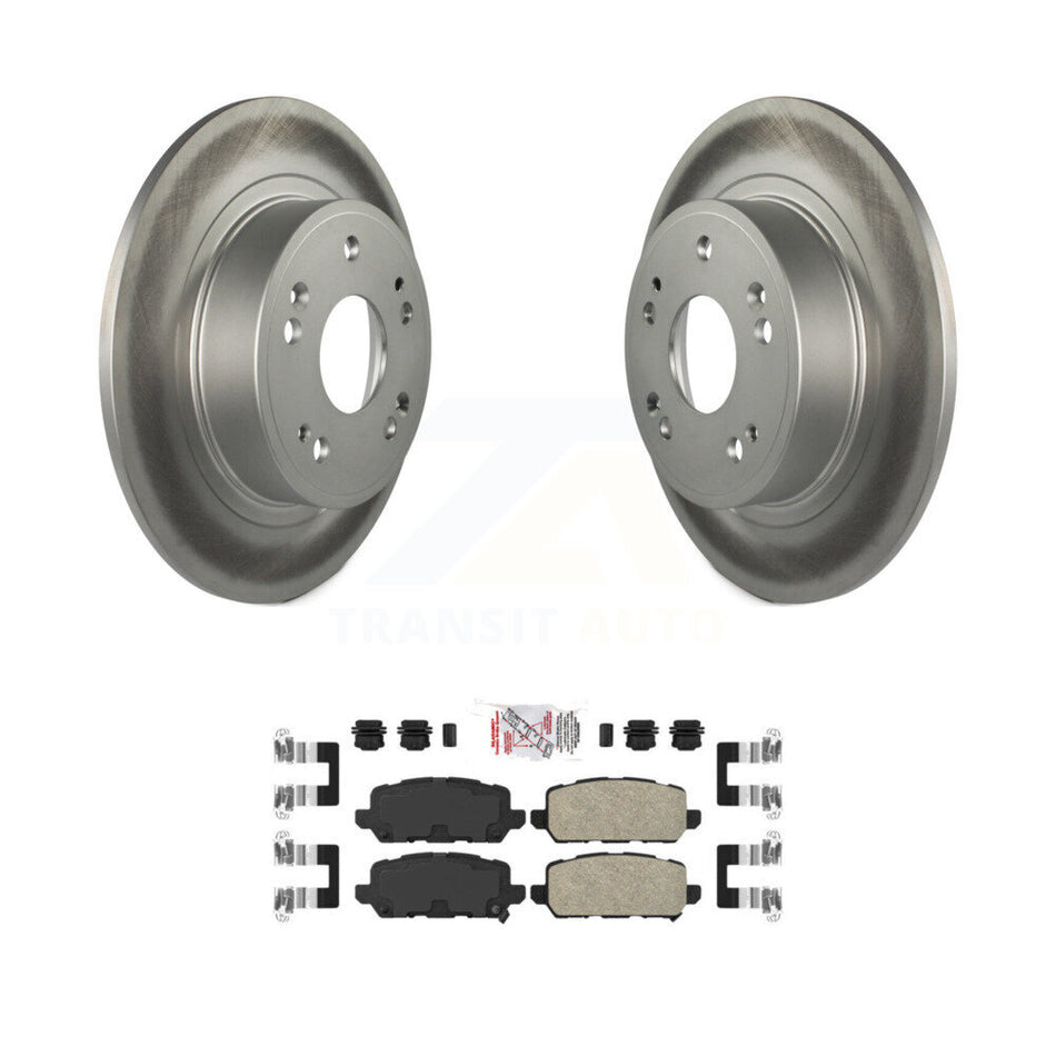 Rear Coated Disc Brake Rotors And Ceramic Pads Kit For 2016-2022 Honda HR-V KGA-103898