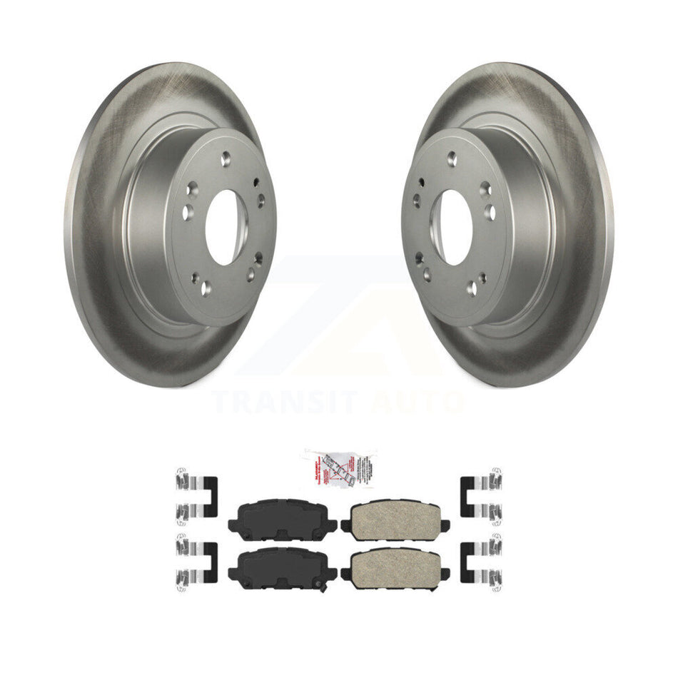 Rear Coated Disc Brake Rotors And Ceramic Pads Kit For 2016-2022 Honda HR-V KGA-103899