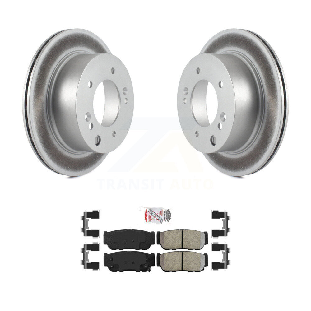 Rear Coated Disc Brake Rotors And Semi-Metallic Pads Kit For 2003-2006 Kia Sorento KGA-103910