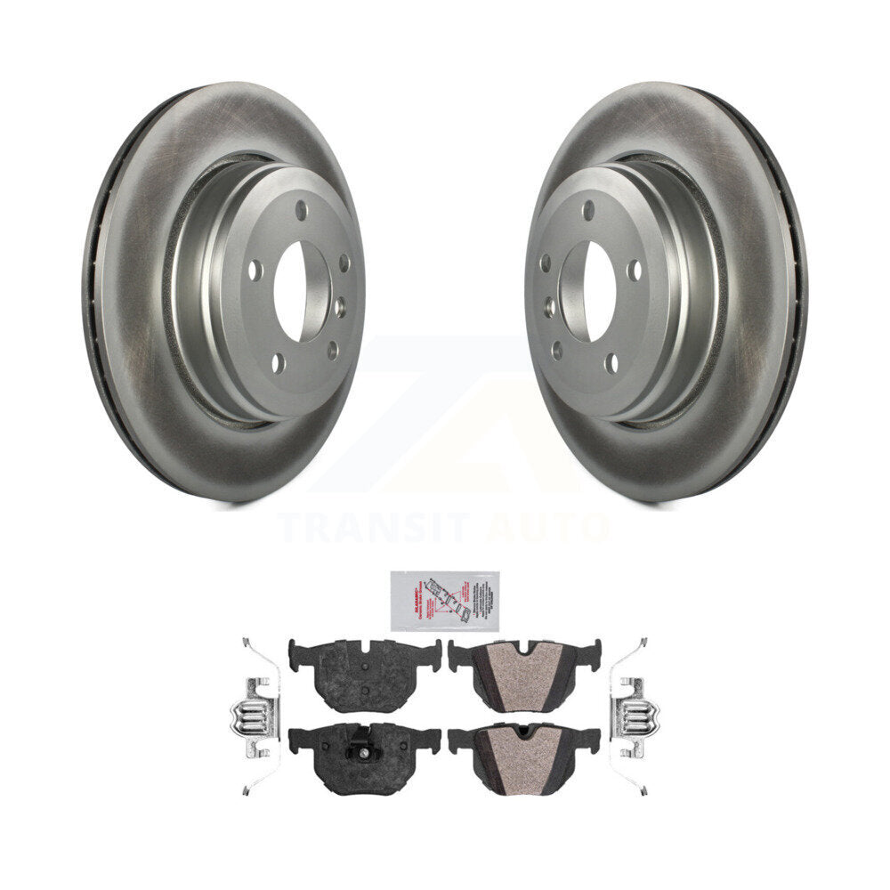 Rear Coated Disc Brake Rotors And Semi-Metallic Pads Kit For BMW 530i 525i 528i KGA-103916