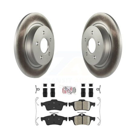 Rear Coated Disc Brake Rotors And Ceramic Pads Kit For Volvo S40 C30 V50 C70 KGA-103924