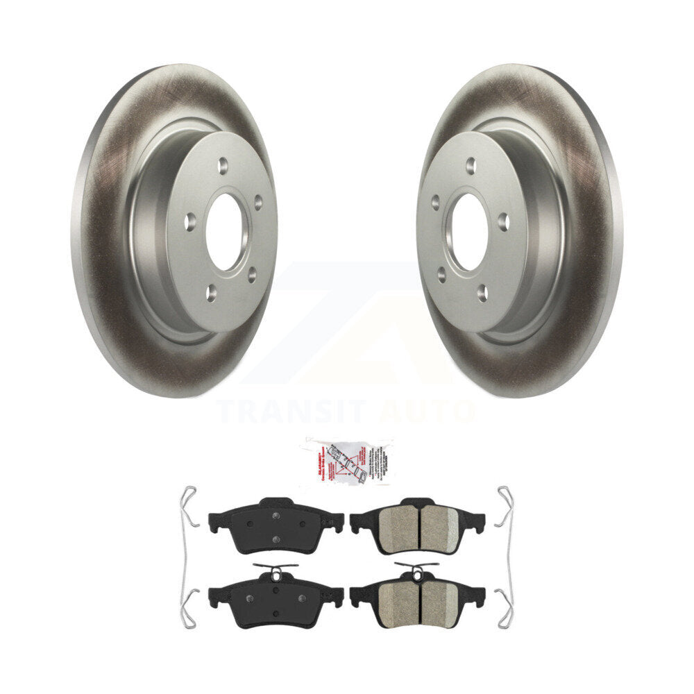 Rear Coated Disc Brake Rotors And Ceramic Pads Kit For Volvo S40 C30 V50 C70 KGA-103925