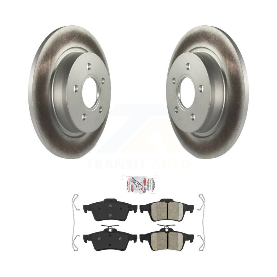 Rear Coated Disc Brake Rotors And Ceramic Pads Kit For Volvo S40 C30 V50 C70 KGA-103925