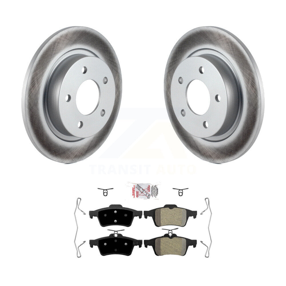 Rear Coated Disc Brake Rotors And Semi-Metallic Pads Kit For Mazda 3 Sport KGA-103935
