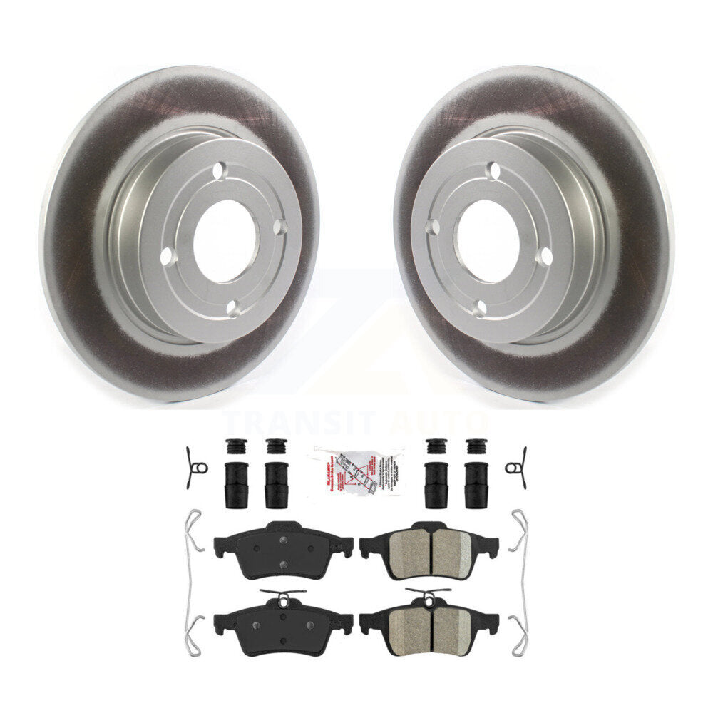 Rear Coated Disc Brake Rotors And Ceramic Pads Kit For 2018-2021 Ford EcoSport FWD KGA-103943