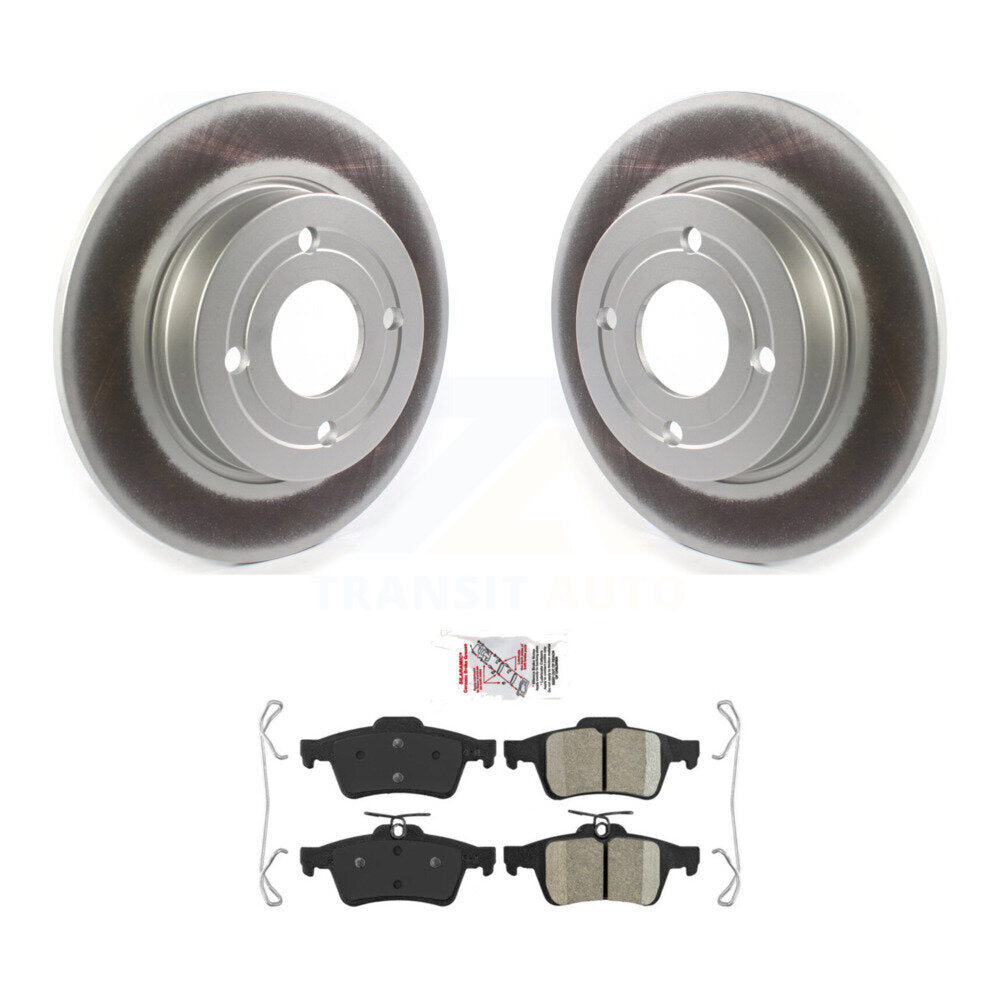 Rear Coated Disc Brake Rotors And Ceramic Pads Kit For 2018-2021 Ford EcoSport FWD KGA-103945