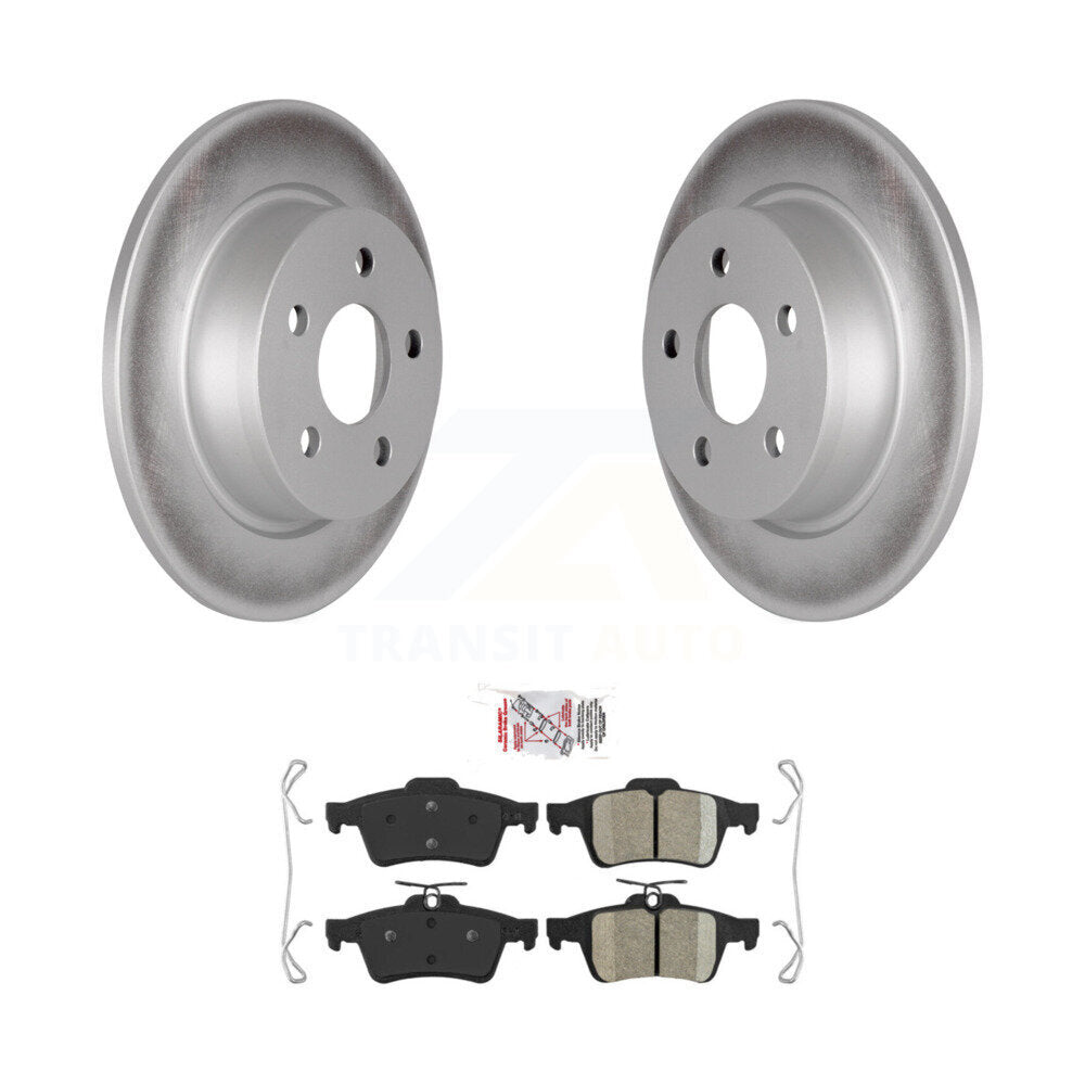 Rear Coated Disc Brake Rotors And Ceramic Pads Kit For Ford Transit Connect KGA-103947