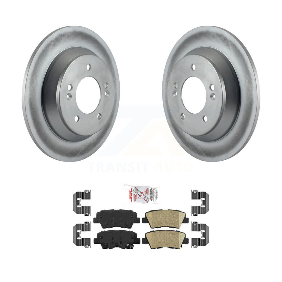 Rear Coated Disc Brake Rotors And Ceramic Pads Kit For Kia Rondo KGA-103949