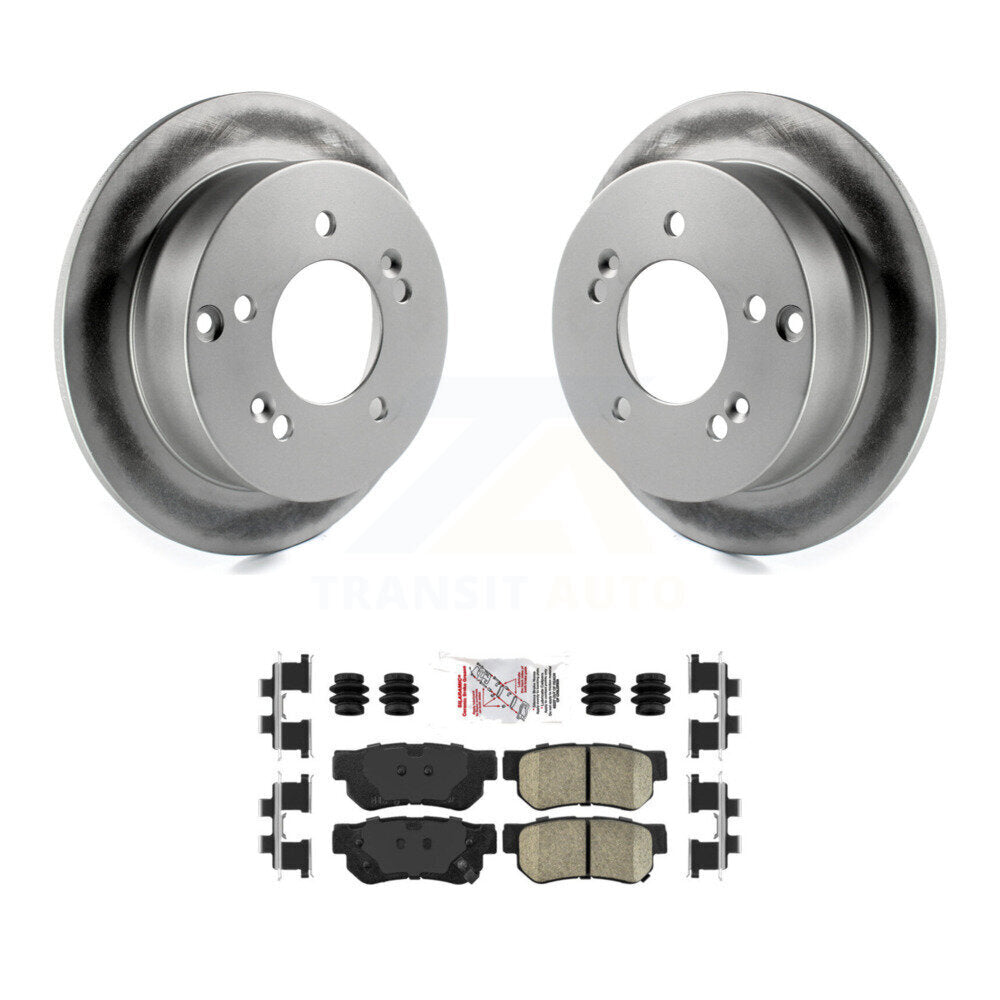Rear Coat Brake Rotor Ceramic Pad Kit For Hyundai Tucson Kia Sportage Sonata Optima XG350 KGA-103958