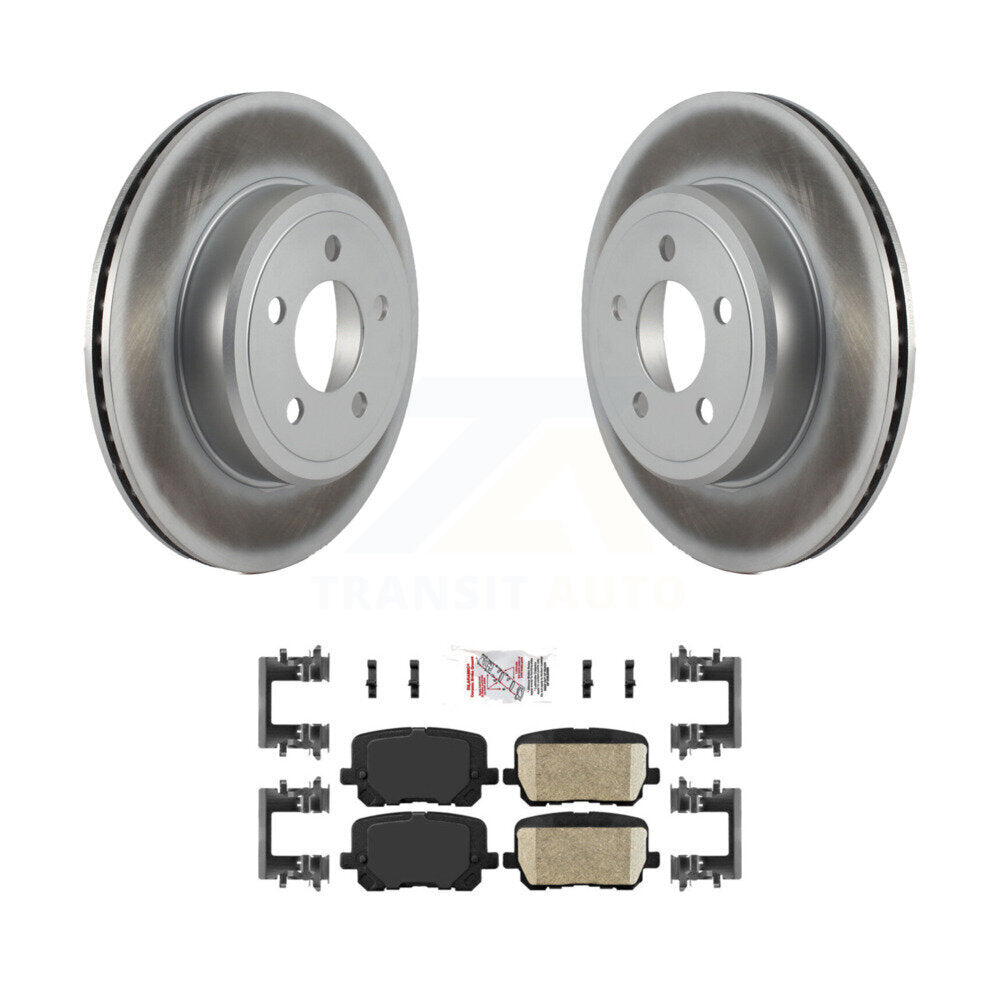 Rear Coated Disc Brake Rotors And Ceramic Pad Kit For Dodge Charger Pursuit with RWD 5.7L KGA-103979