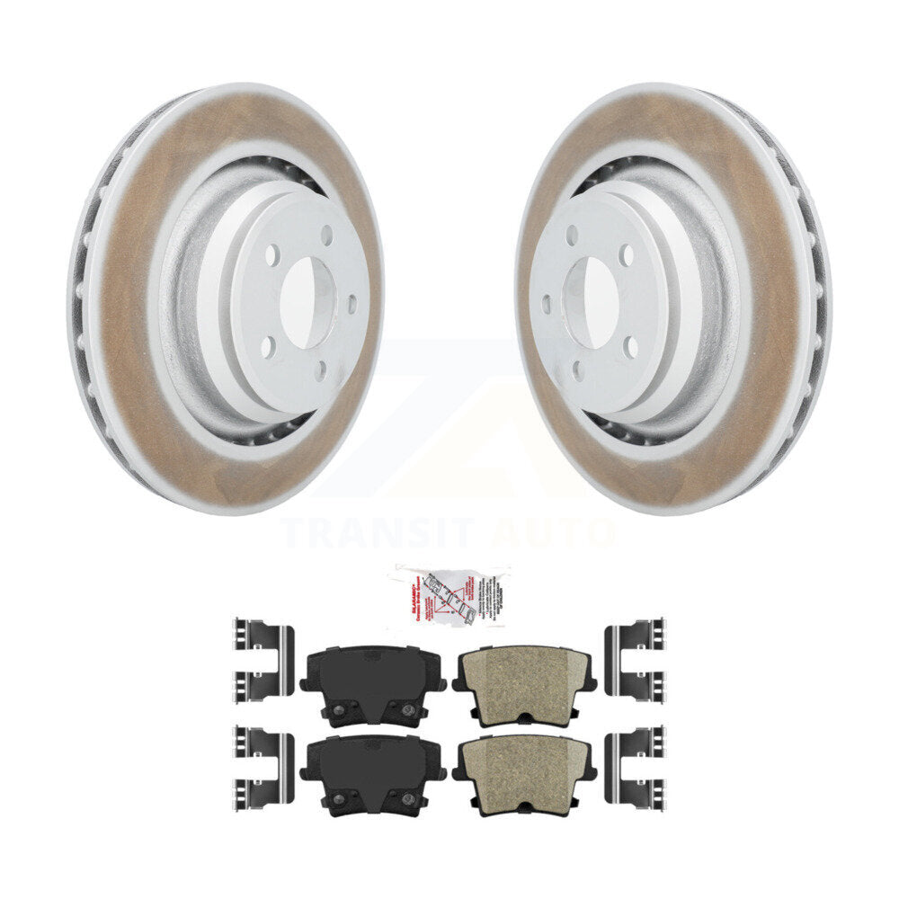 Rear Coat Disc Brake Rotor Ceramic Pad Kit For 2015 Dodge Charger R T Scat Pack with 6.4L KGA-103983