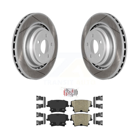 Rear Coat Disc Brake Rotor Ceramic Pad Kit For 2015 Dodge Charger R T Scat Pack with 6.4L KGA-103984