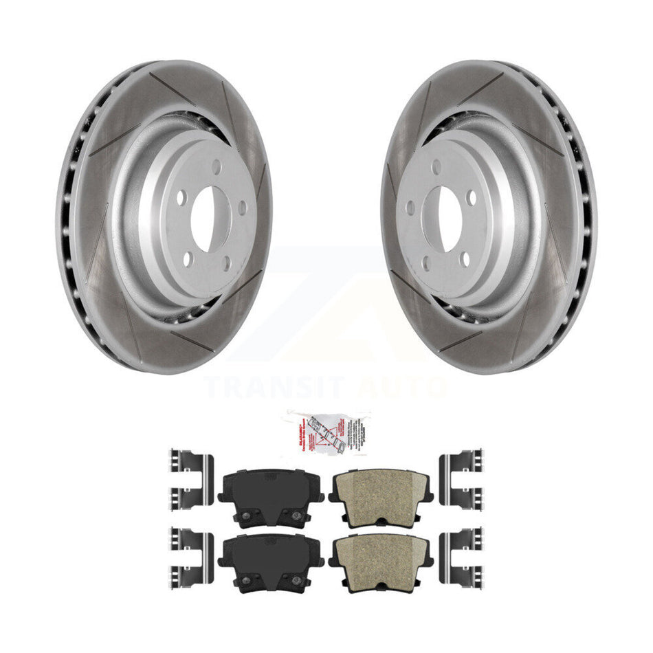 Rear Coat Disc Brake Rotor Ceramic Pad Kit For 2015 Dodge Charger R T Scat Pack with 6.4L KGA-103984