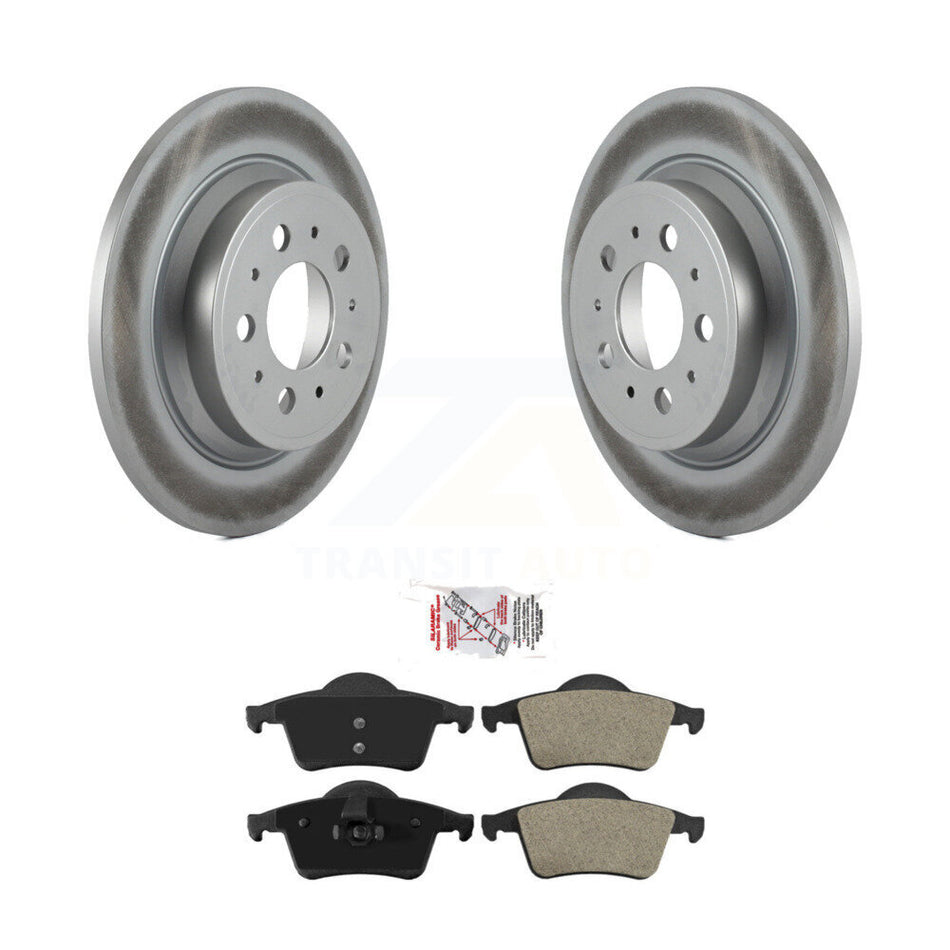 Rear Coated Disc Brake Rotors And Semi-Metallic Pads Kit For Volvo S60 XC70 V70 S80 KGA-103999