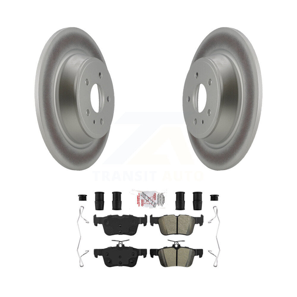 Rear Coated Brake Rotors Semi-Metallic Pad Kit For Ford Escape Fusion Lincoln MKC MKX MKZ KGA-104002