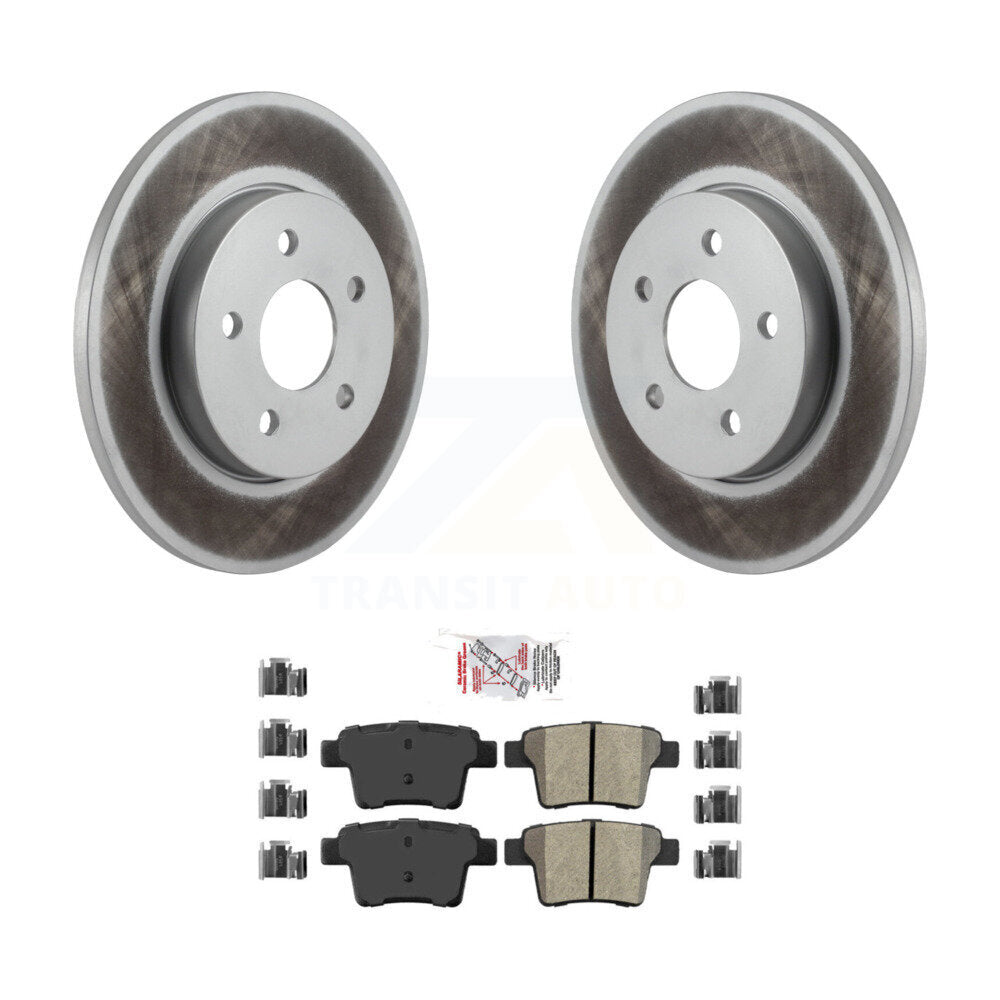 Rear Coated Disc Brake Rotors And Semi-Metallic Pads Kit For Jaguar X-Type KGA-104022