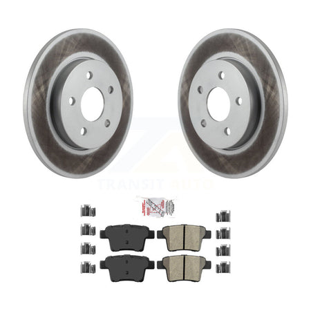 Rear Coated Disc Brake Rotors And Semi-Metallic Pads Kit For Jaguar X-Type KGA-104022