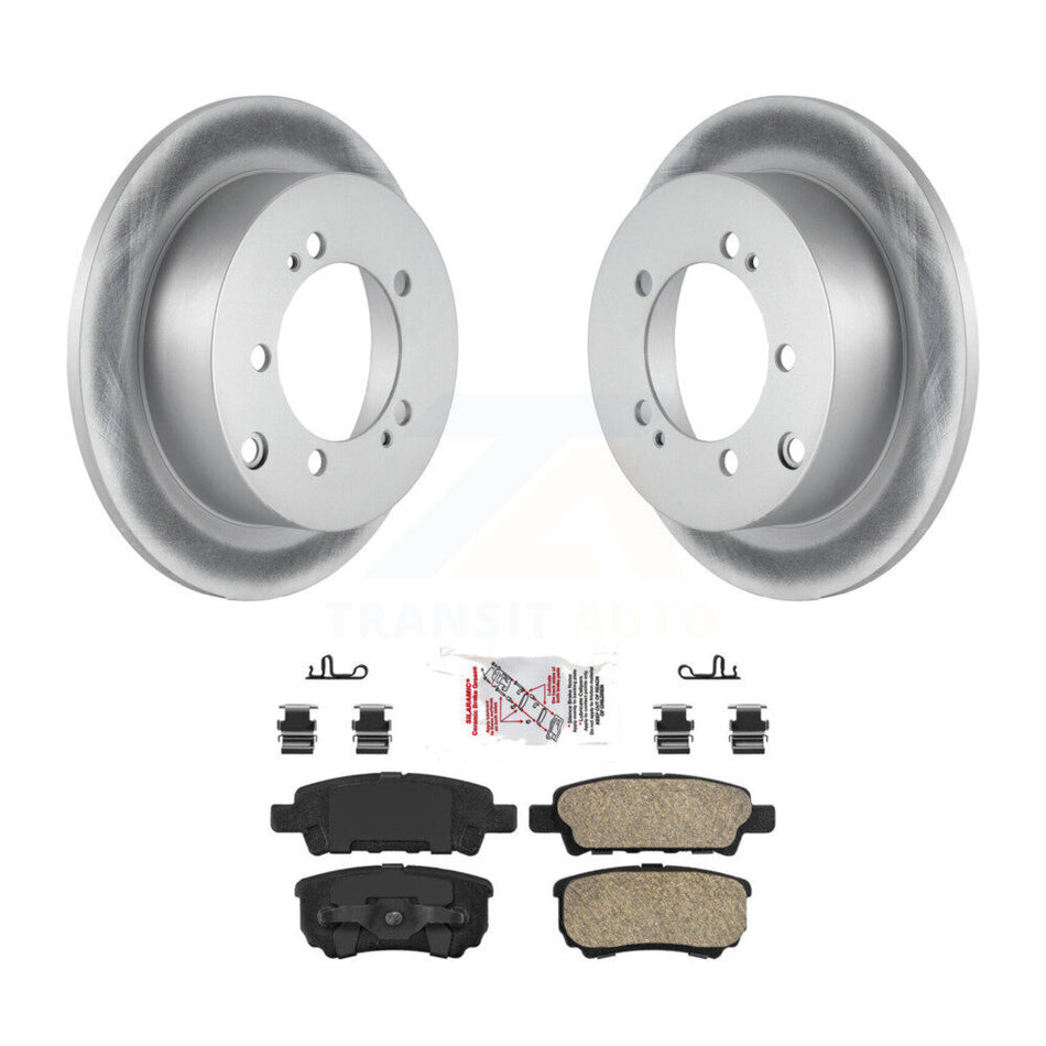 Rear Coated Disc Brake Rotors And Ceramic Pads Kit For Mitsubishi Lancer Outlander KGA-104039
