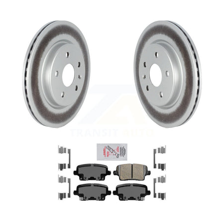 Rear Coated Disc Brake Rotors And Ceramic Pads Kit For Cadillac XT4 Buick Envision KGA-104043