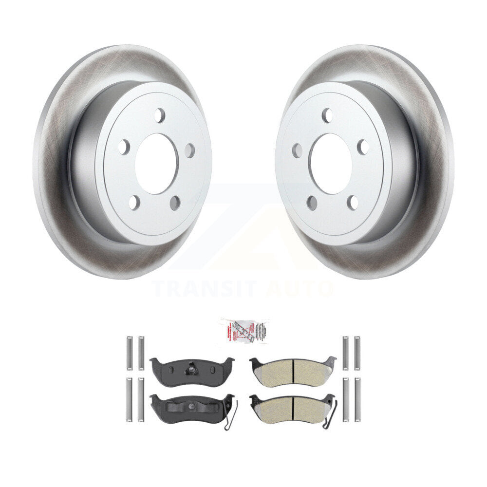 Rear Coated Disc Brake Rotors And Semi-Metallic Pads Kit For Jeep Liberty Wrangler TJ KGA-104045