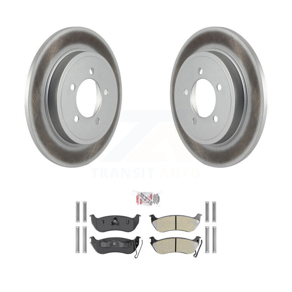 Rear Coated Disc Brake Rotor & Semi-Metallic Pad Kit For Ford Explorer Sport Trac Mercury KGA-104047