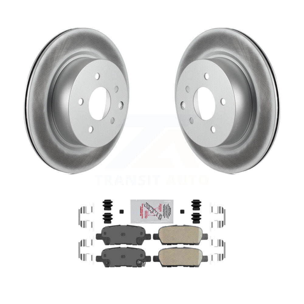 Rear Coated Brake Rotor Ceramic Pad Kit For INFINITI Nissan Maxima G37 QX50 EX35 370Z G35 KGA-104058