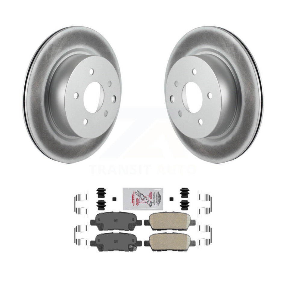 Rear Coated Brake Rotor Ceramic Pad Kit For INFINITI Nissan Maxima G37 QX50 EX35 370Z G35 KGA-104058