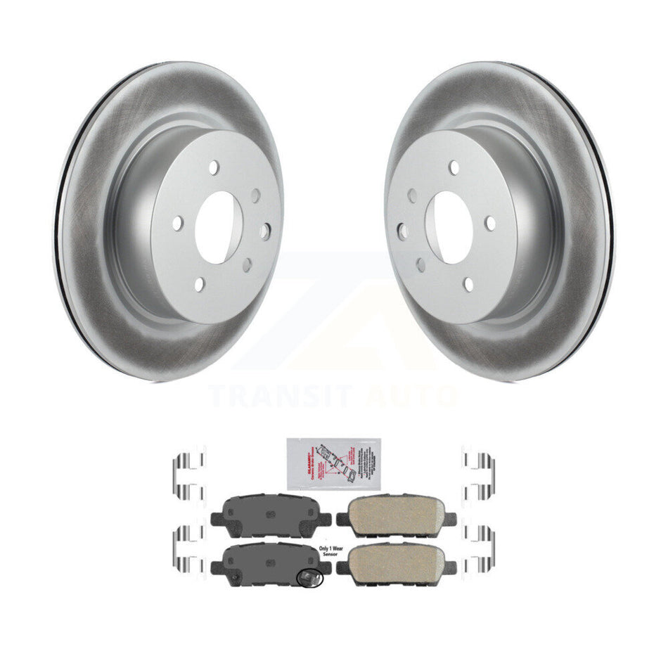 Rear Coated Brake Rotor Ceramic Pad Kit For INFINITI Nissan Maxima G37 QX50 EX35 370Z G35 KGA-104060